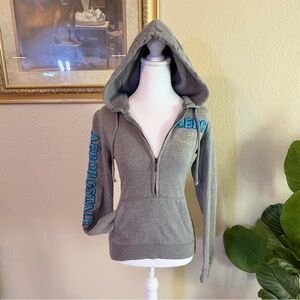 Vintage Y2K Babydoll Aeropostale Grey Half Zip Hoodie